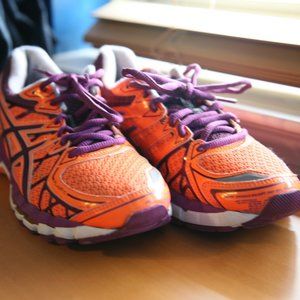 Women's Orange Asics Running Shoes/Sneakers